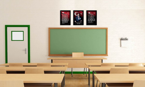 Milli Atatürk Ofis-Okul Makam Tablosu  35x50x1.8  P-100 | Milli Atatürk Levhaları